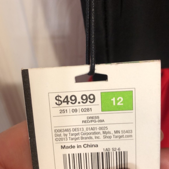 NWT Red and Black Prabap Gurung Dress Size 12 - Picture 8 of 8